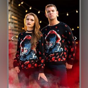 NWT-Fun IT the movie Pennywise ugly sweater size XL